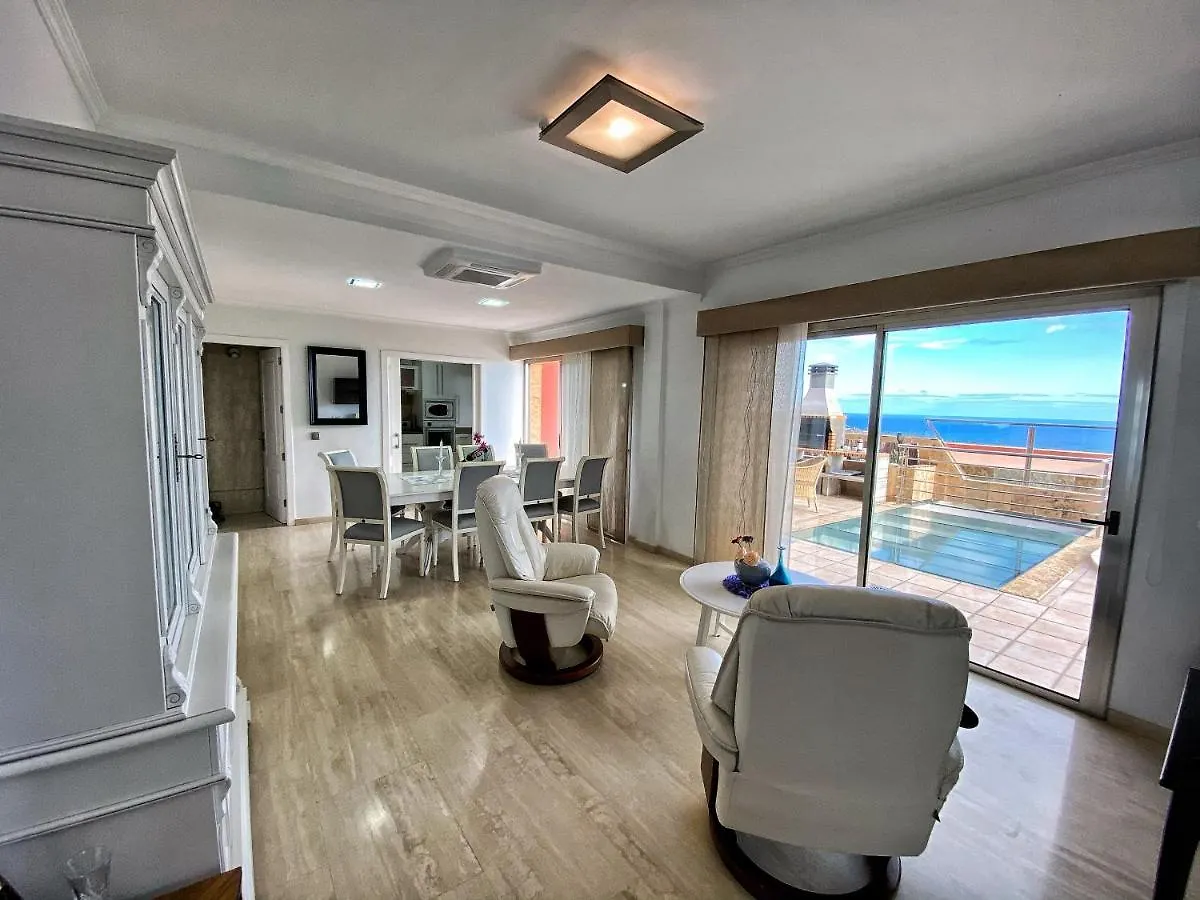 Luxury 5 Star Villa Violetta With Amazing Sea View, Jacuzzi And Heated Pool San Agustín