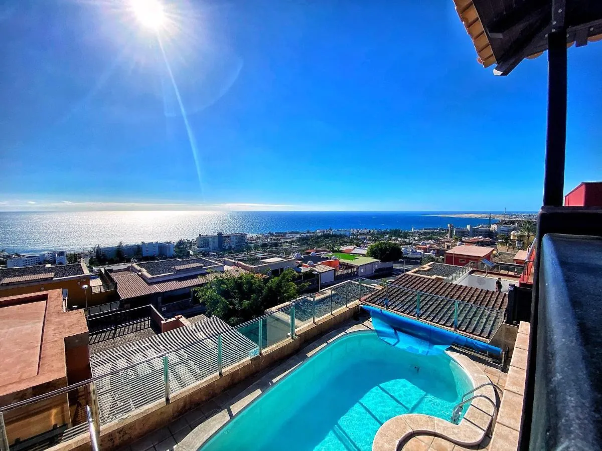 Luxury 5 Star Villa Violetta With Amazing Sea View, Jacuzzi And Heated Pool San Agustín