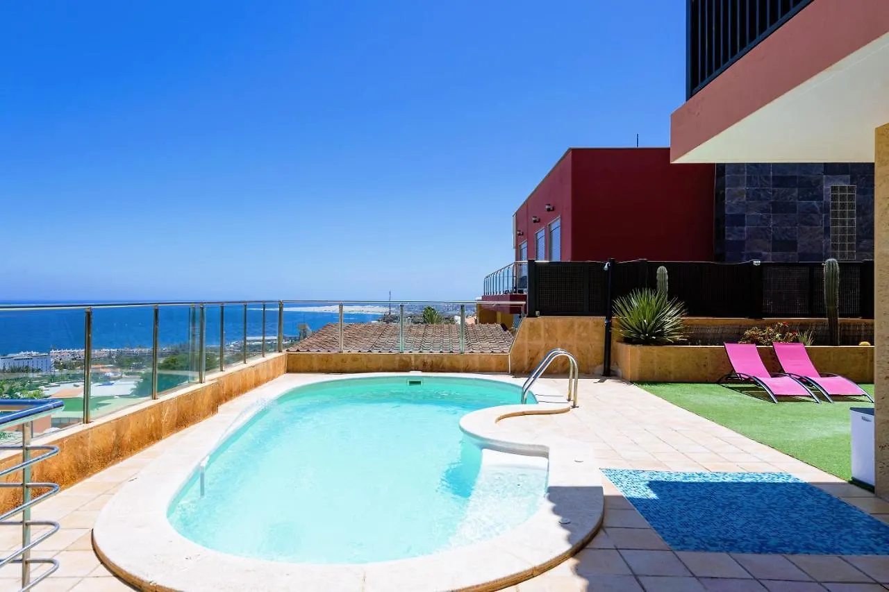 Luxury 5 Star Villa Violetta With Amazing Sea View, Jacuzzi And Heated Pool San Agustín 0*,